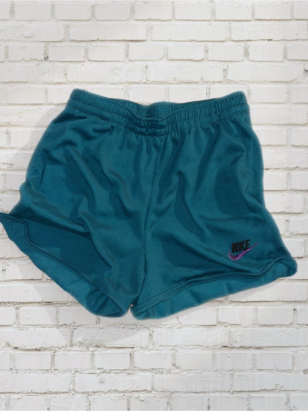 Vintage 90s Nike Women’s Teal Elastic Waist Athletic Shorts